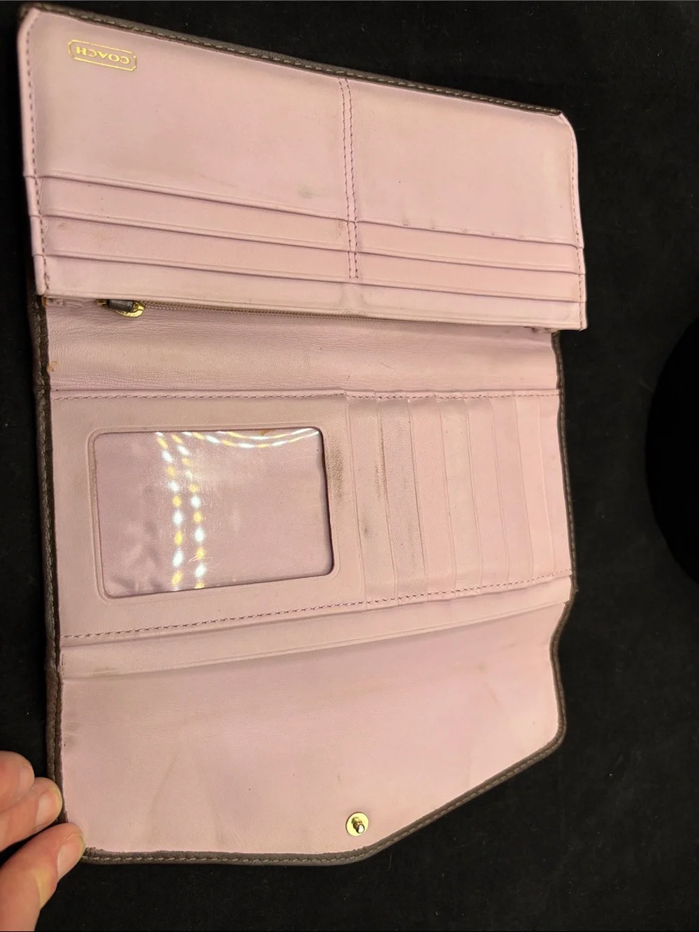 Coach Madison Op Art Dotted Trifold Wallet
